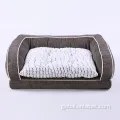 Dog Bed Couch Faux Fur Dog Removeable Sofa Rectangular Bolster Bed Factory